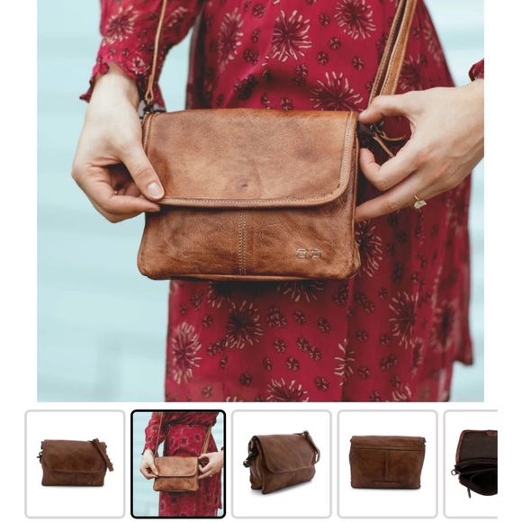 BED|STU Ziggy Brown Messenger Bag Distressed Leather Brand New No Tags - Picture 4 of 5